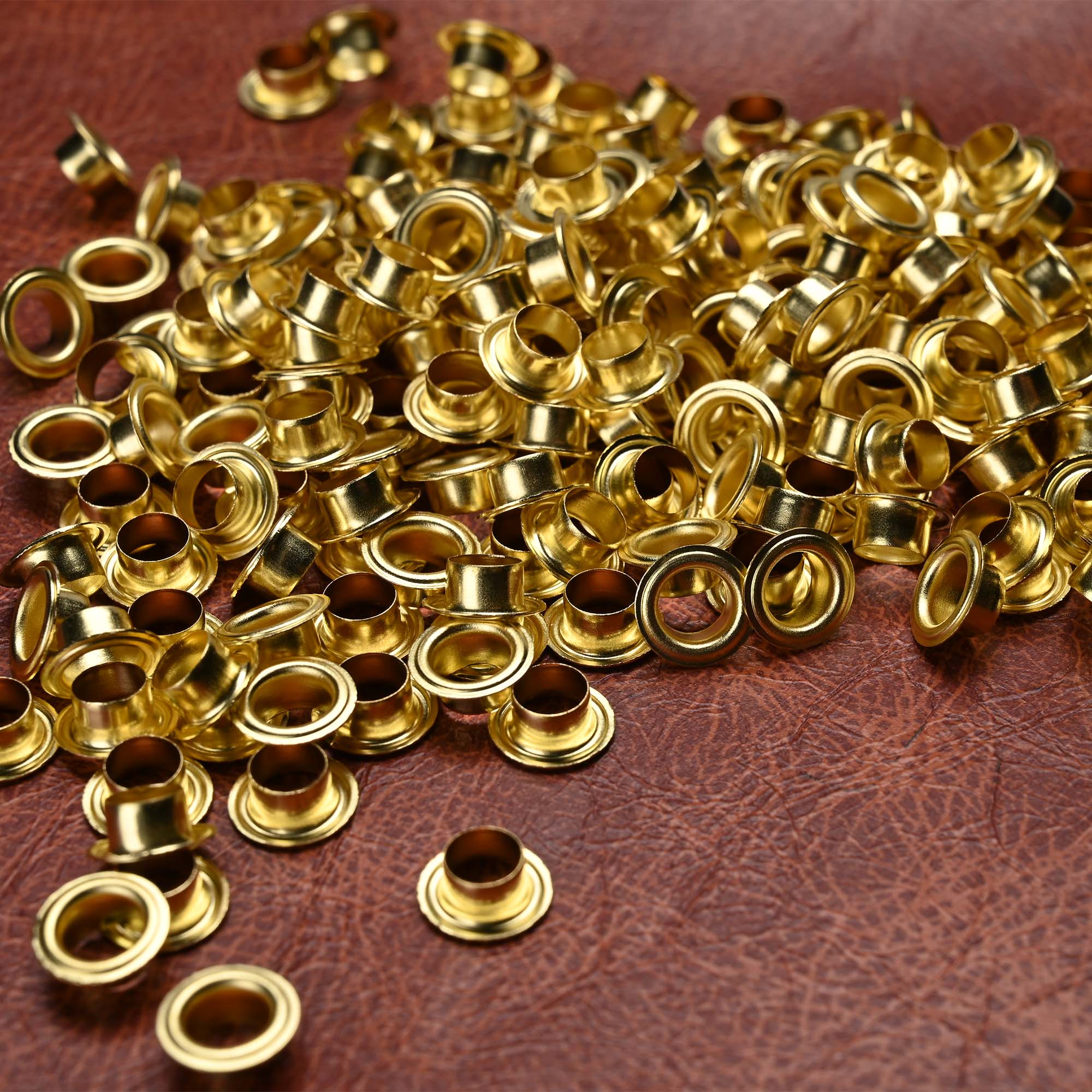 Yescom 7/32" 3/8" 1/2" Rust-proof Grommet Kits Solid Brass Eyelets Washers
