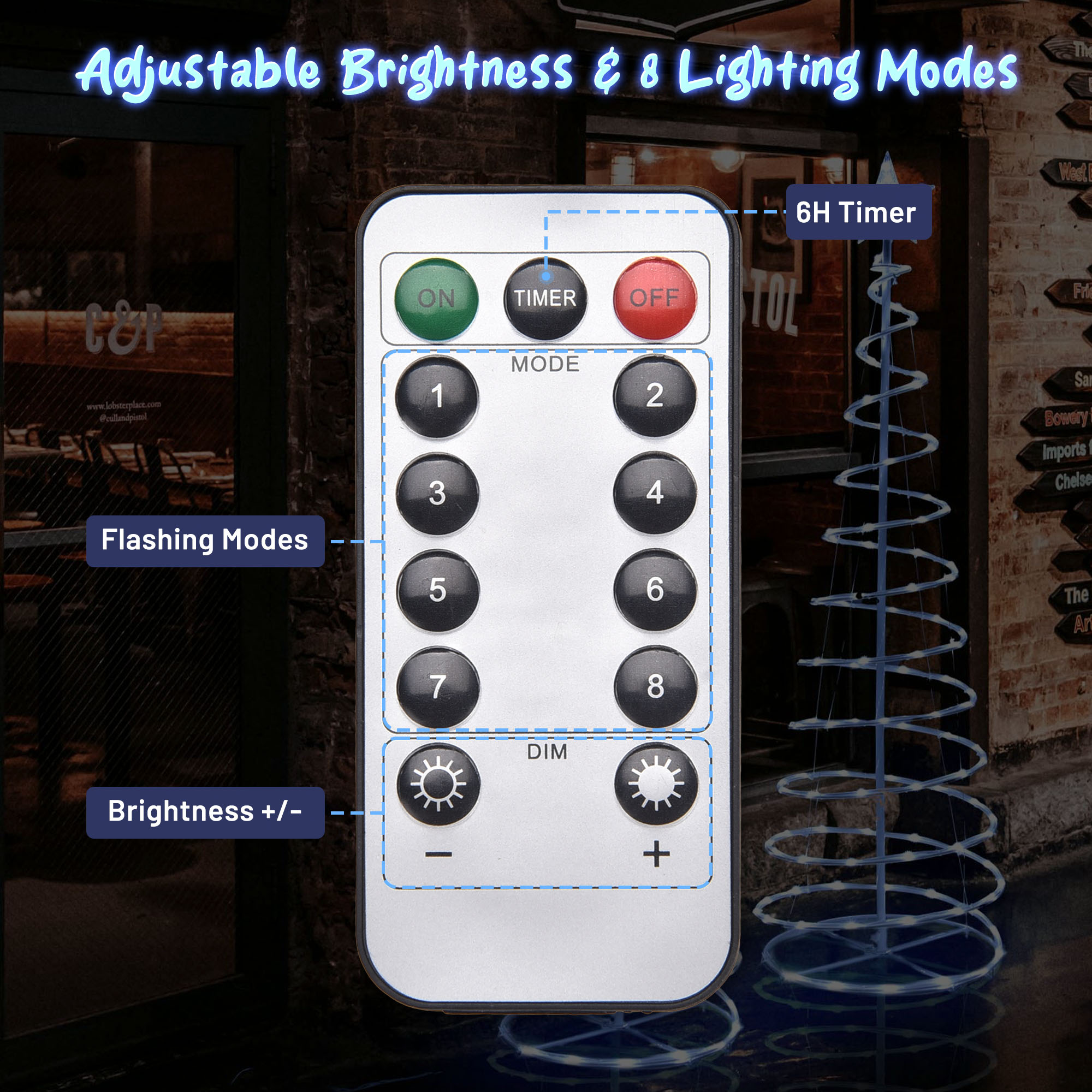 Yescom Luminoso Spirale Albero di Natale Luce Giardino Esterno Decorazione Festa - Foto 20 di 45