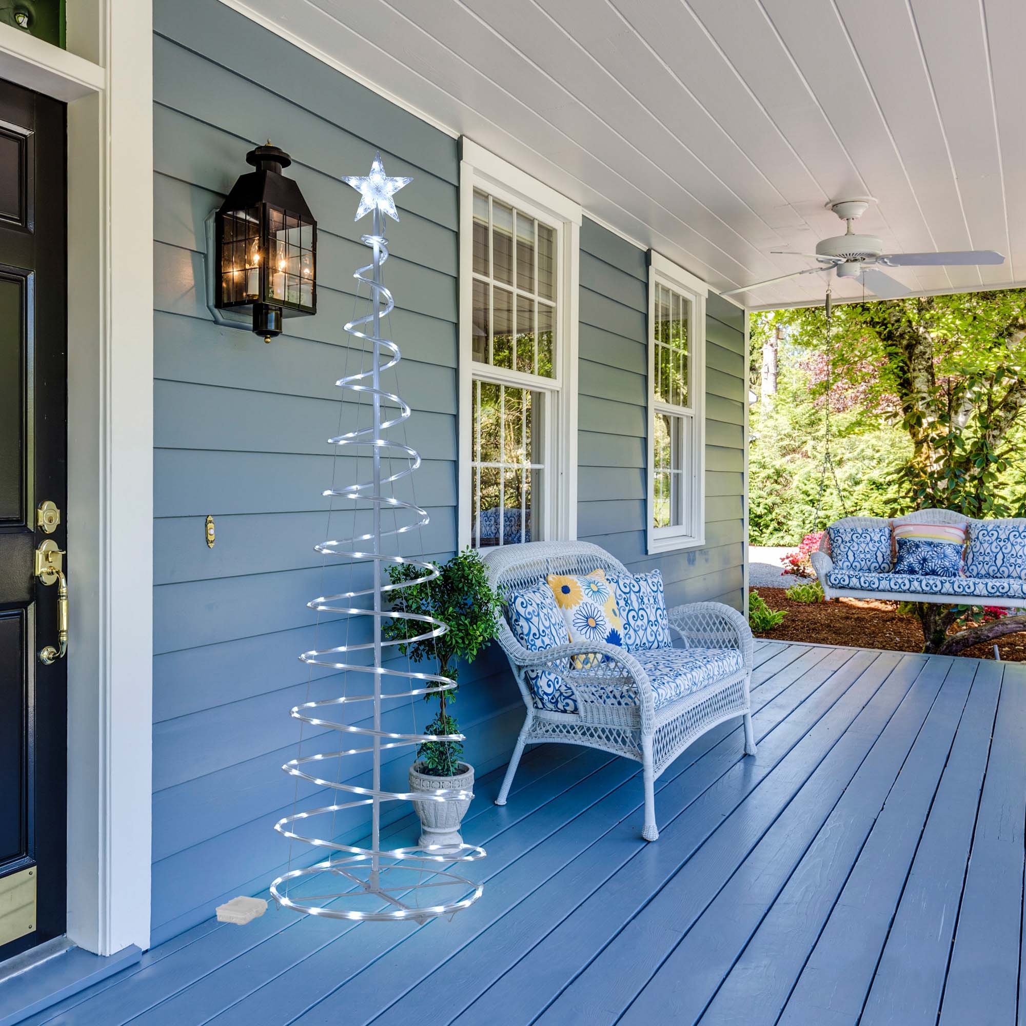 Yescom Luminoso Spirale Albero di Natale Luce Giardino Esterno Decorazione Festa - Foto 22 di 45