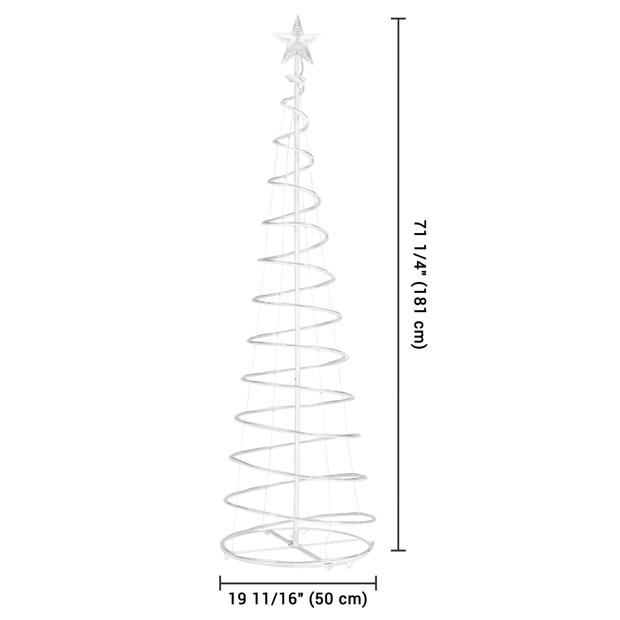 Yescom Luminoso Spirale Albero di Natale Luce Giardino Esterno Decorazione Festa - Foto 27 di 45