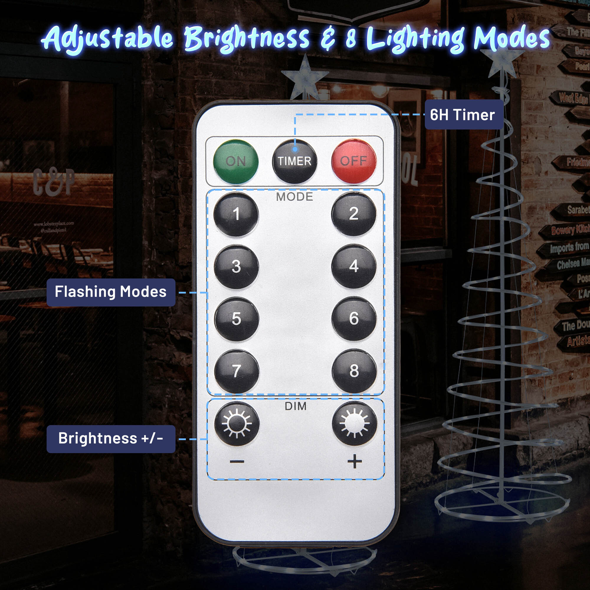 Yescom Luminoso Spirale Albero di Natale Luce Giardino Esterno Decorazione Festa - Foto 30 di 45