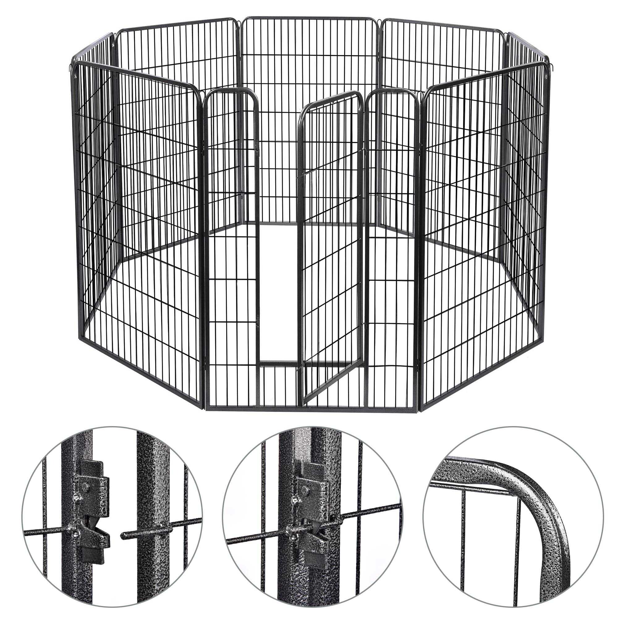Folding Pet Playpen Dog Metal Outdoor Exercise Barrier Fence 40" 45" Tall Crate - Picture 31 of 40