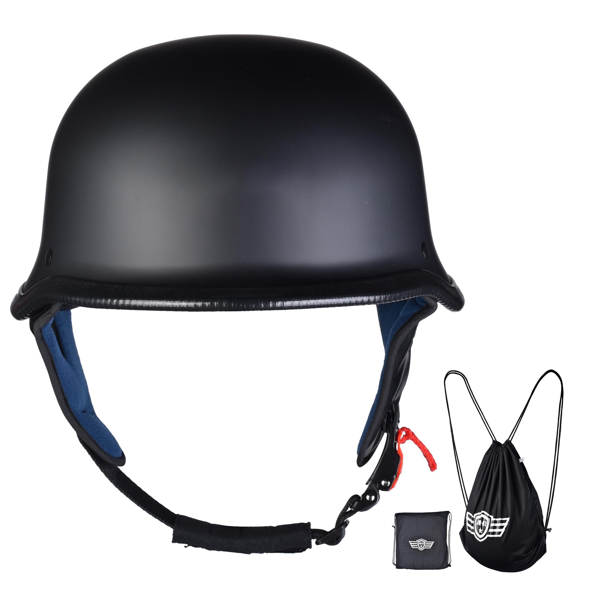 Half Shell Helmet Open Face Helmet Vintage German Style With Goggles Cruiser Chopper Scooter Moped Retro Jet Helmet, Adult Men And Women, DOT ECE Safety Approved,Leather-S55-56cm - View #2