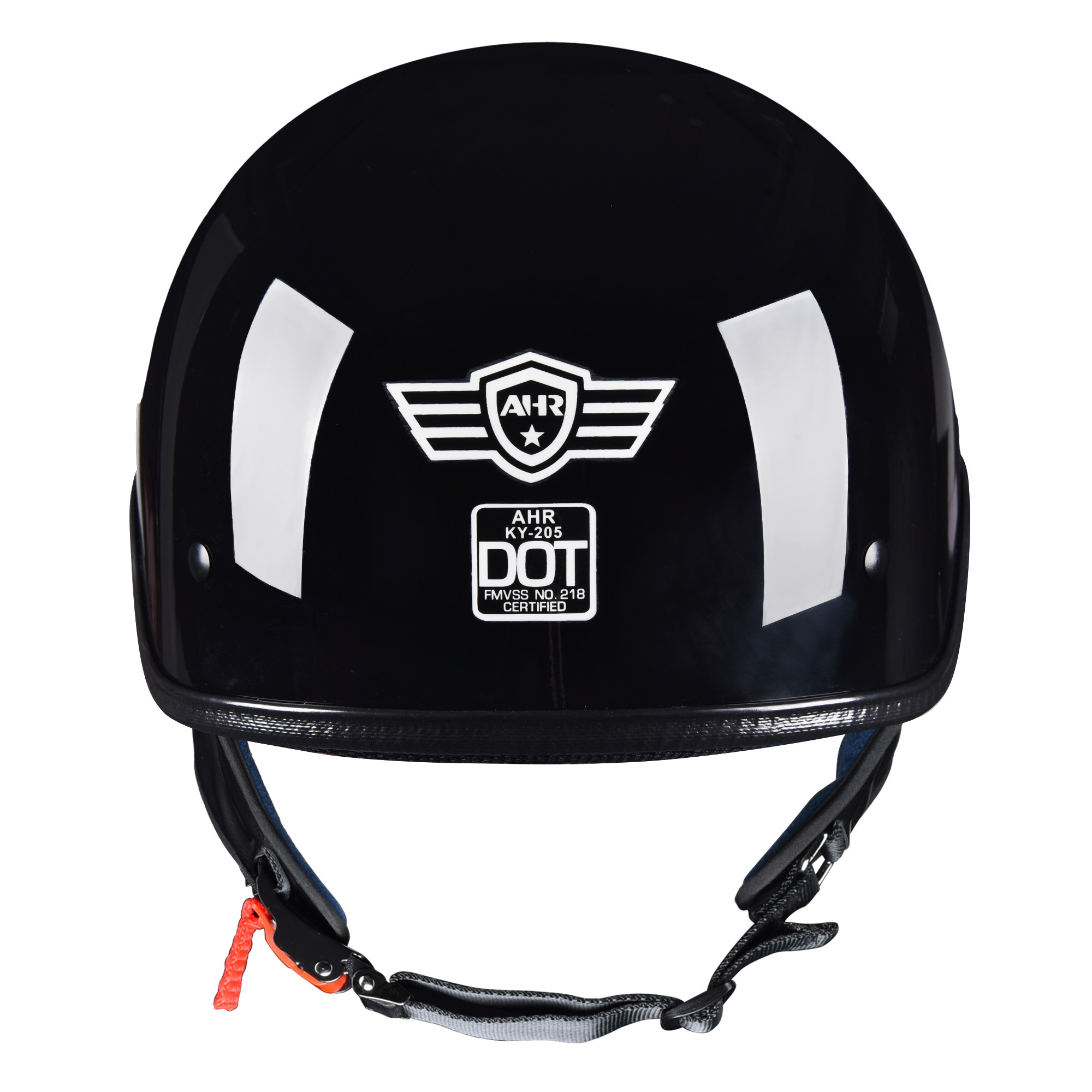 AHR DOT Approved Motorcycle Half Helmet Chopper Cruiser Scooter ABS Shell S-XL - Picture 2 of 40