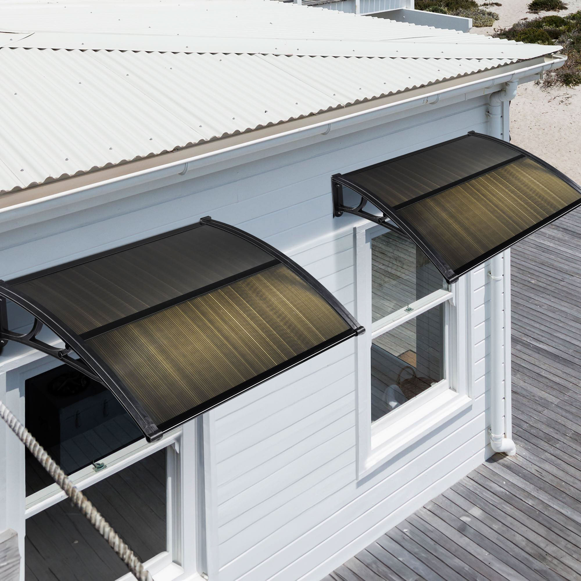 Fenster Markise Tür Vordach Regenschutz UV Schutz Polycarbonat - Bild 7 von 20
