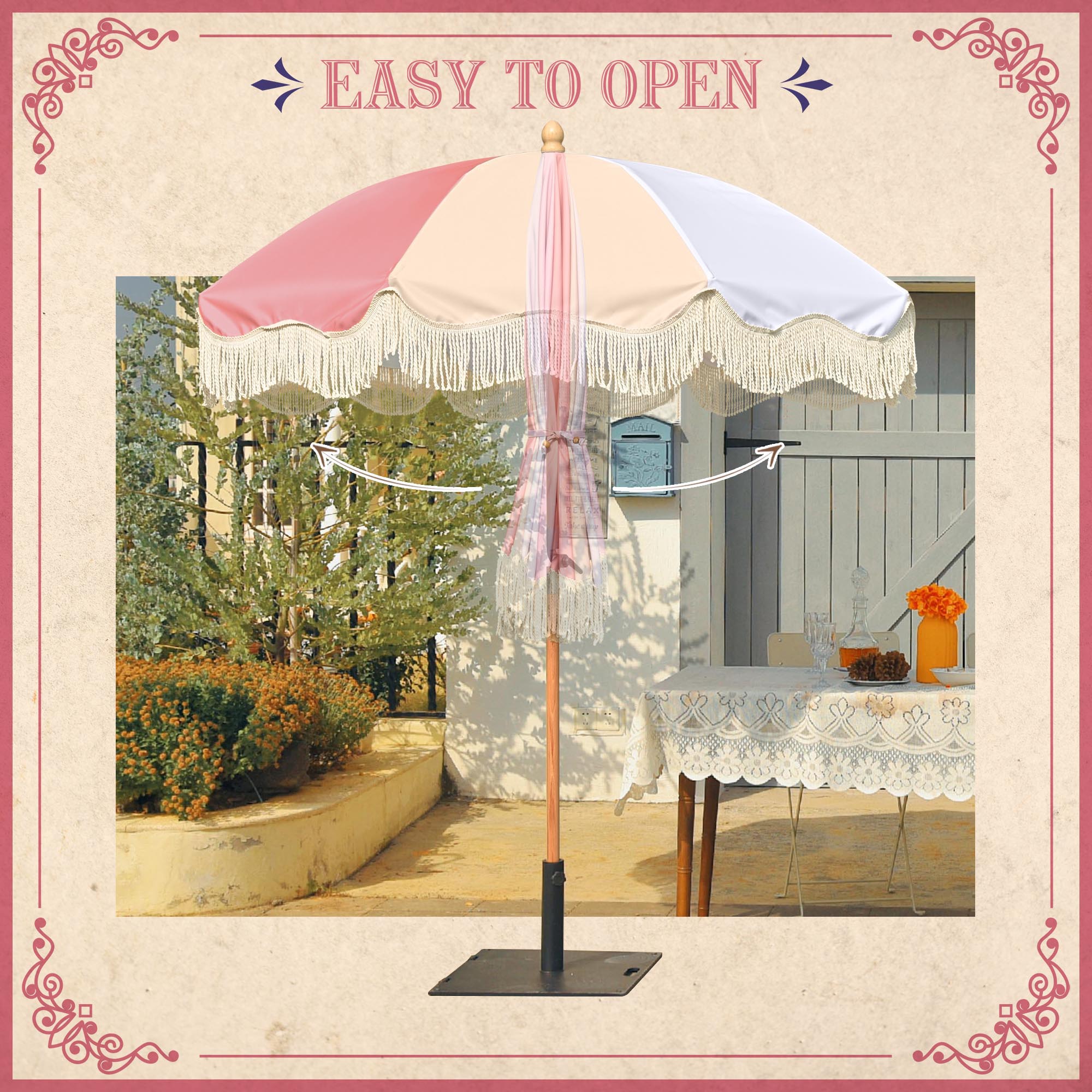 11 ft solar patio umbrella Sonkuki 11 ft. Solar LED Round Aluminum Cantilever Outdoor Patio Umbrellas with Base Stand in Kelly Green