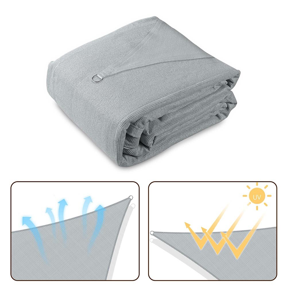 Yescom Sun Shade Sail Outdoor Top Canopy Patio 11' 16.5' Triangle 18' Square - Picture 165 of 165