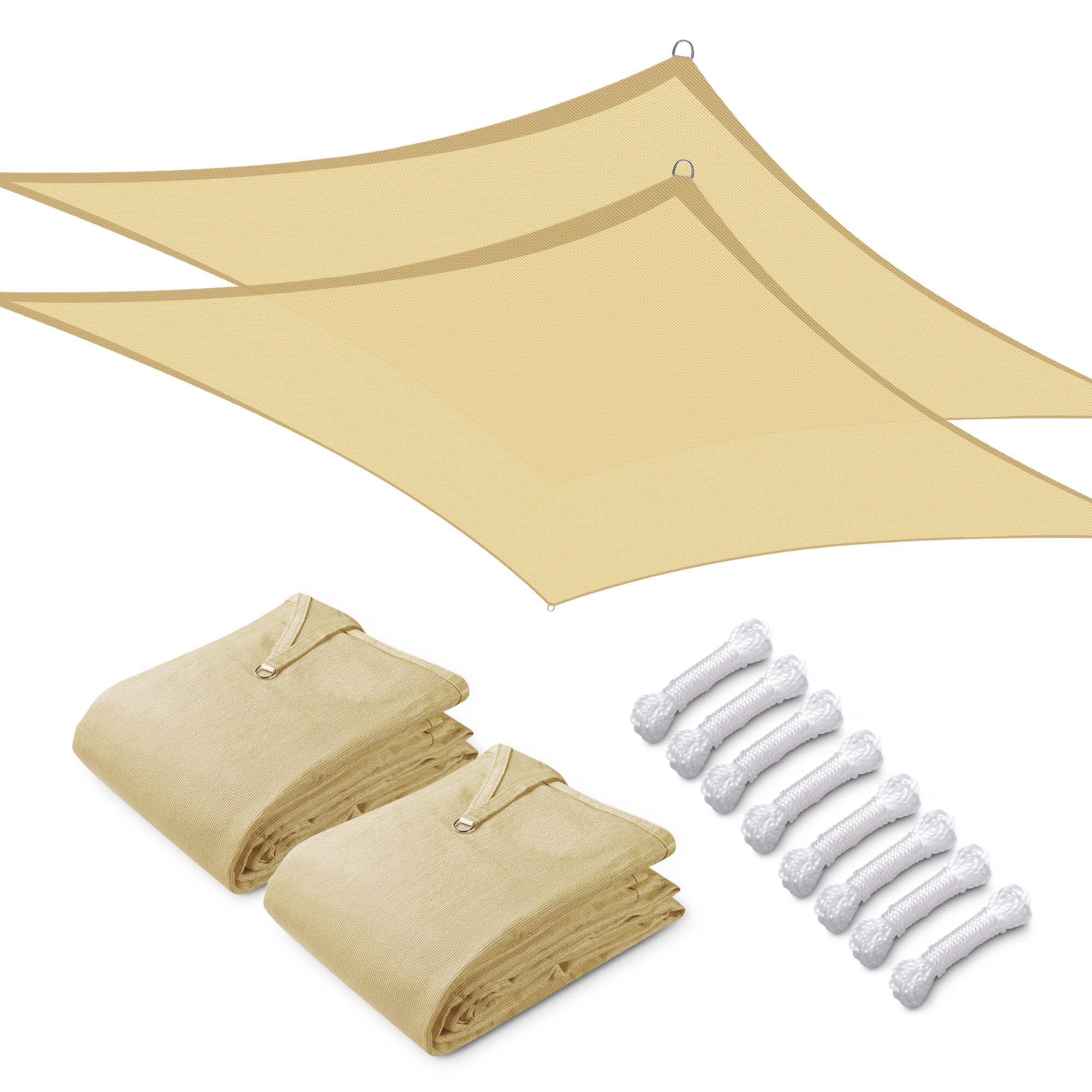 Yescom Sun Shade Sail Outdoor Top Canopy Patio 11' 16.5' Triangle 18' Square - Picture 126 of 165