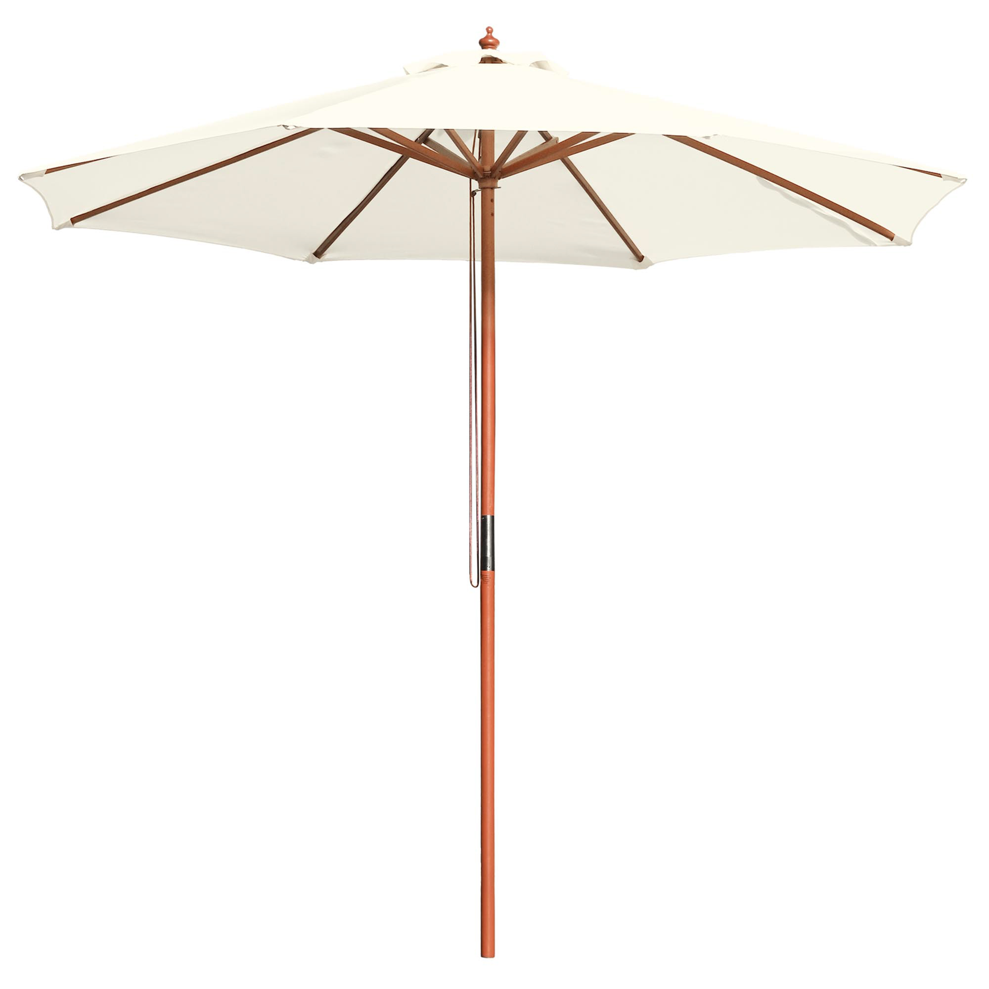 9' Ft 8 Ribs Patio Wood Umbrella Wooden Pole Outdoor Sunshade Market Garden Yard - Picture 26 of 55