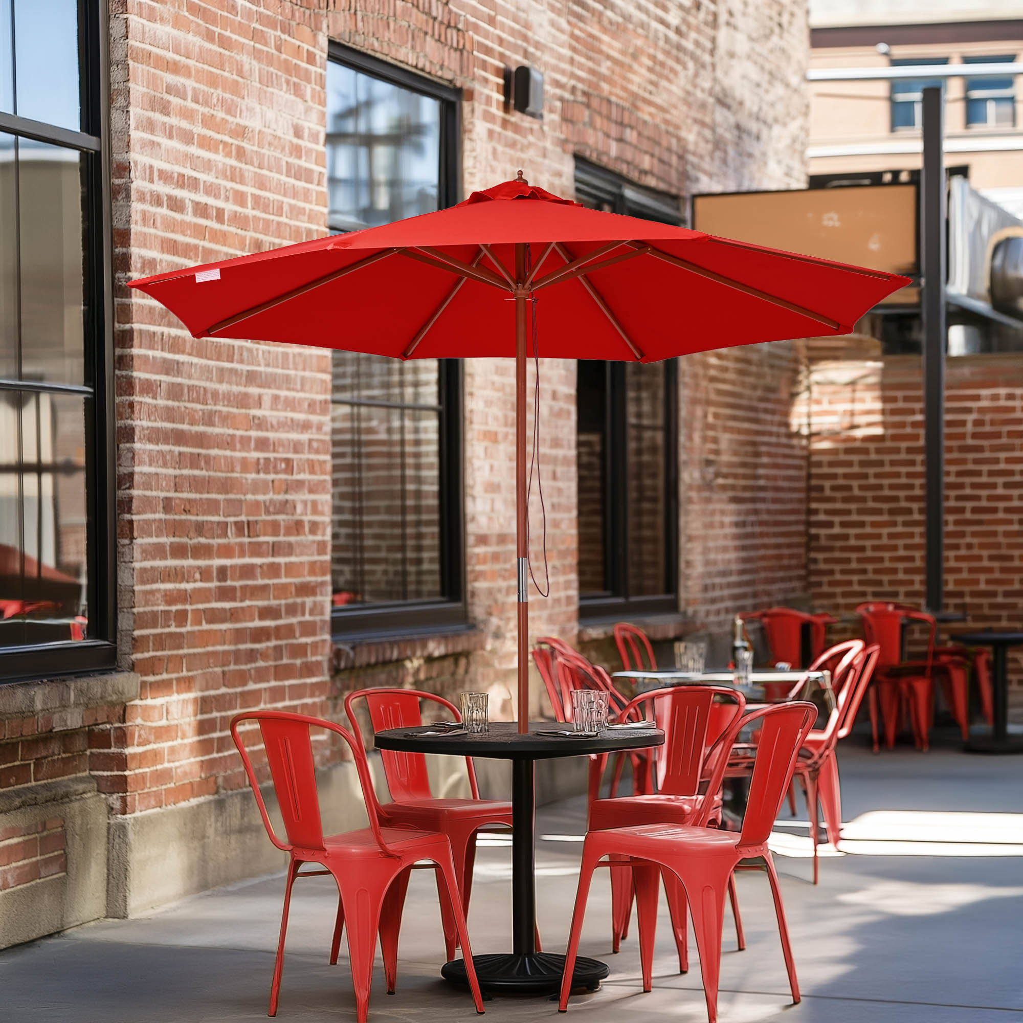 Apluschoice 9 Ft Patio Umbrella Canopy Top Cover Replacement 8-Rib Outdoor Yard - Picture 43 of 61