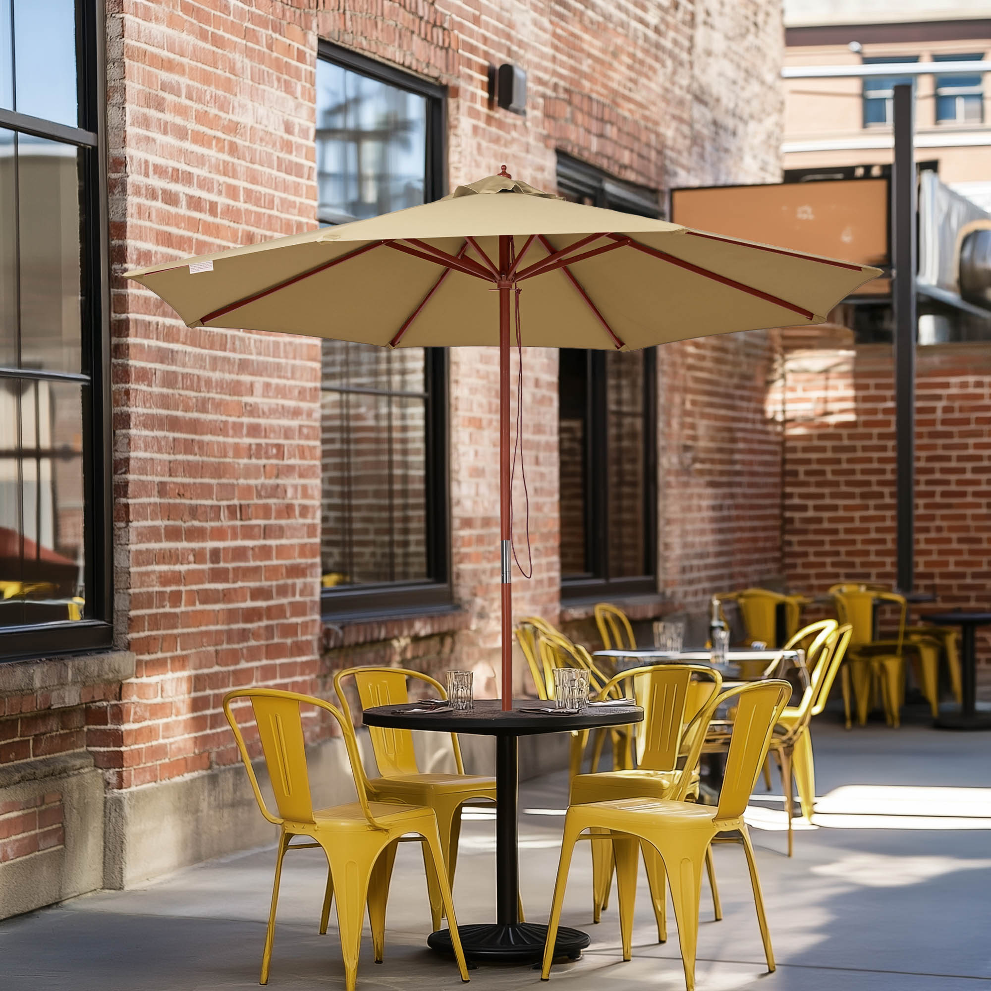 Apluschoice 9 Ft Patio Umbrella Canopy Top Cover Replacement 8-Rib Outdoor Yard - Picture 13 of 61