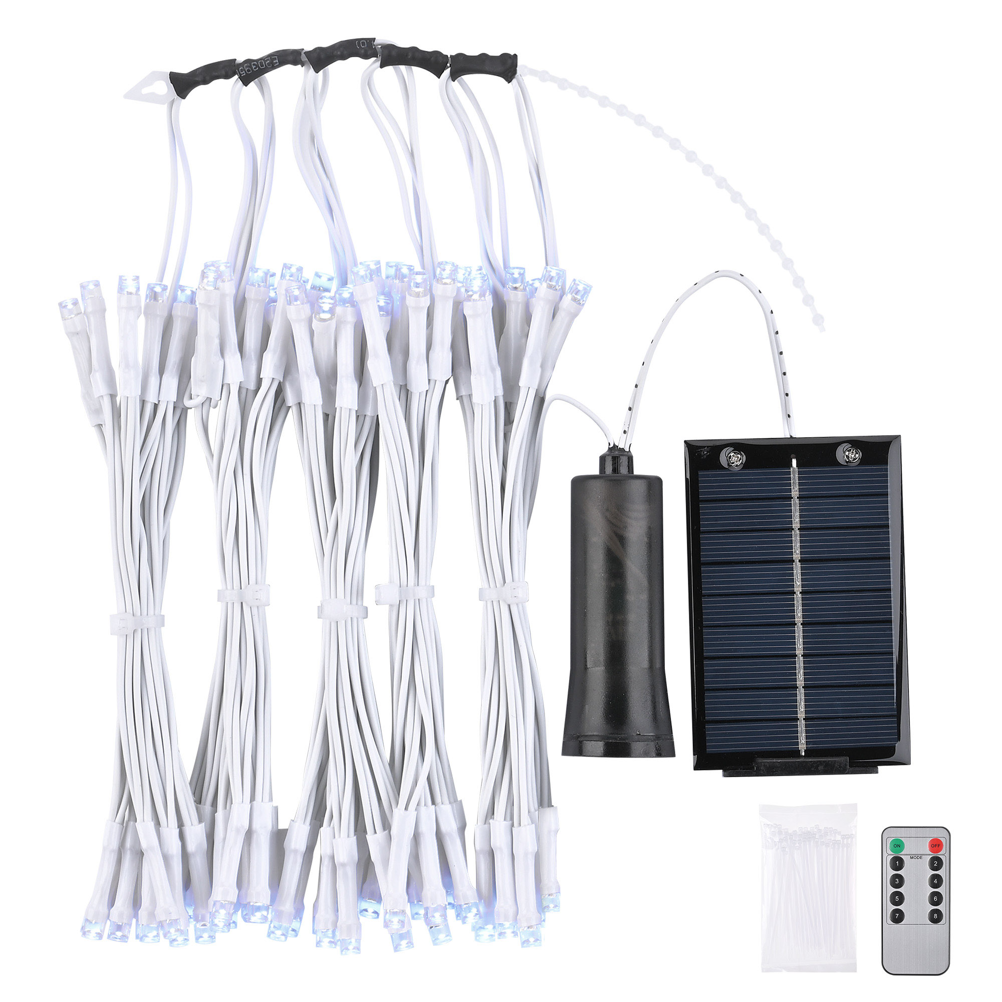 30LED Solar String Light Fit 6-Rib 8ft 9ft Aluminum Outdoor Patio Umbrella - Picture 2 of 11