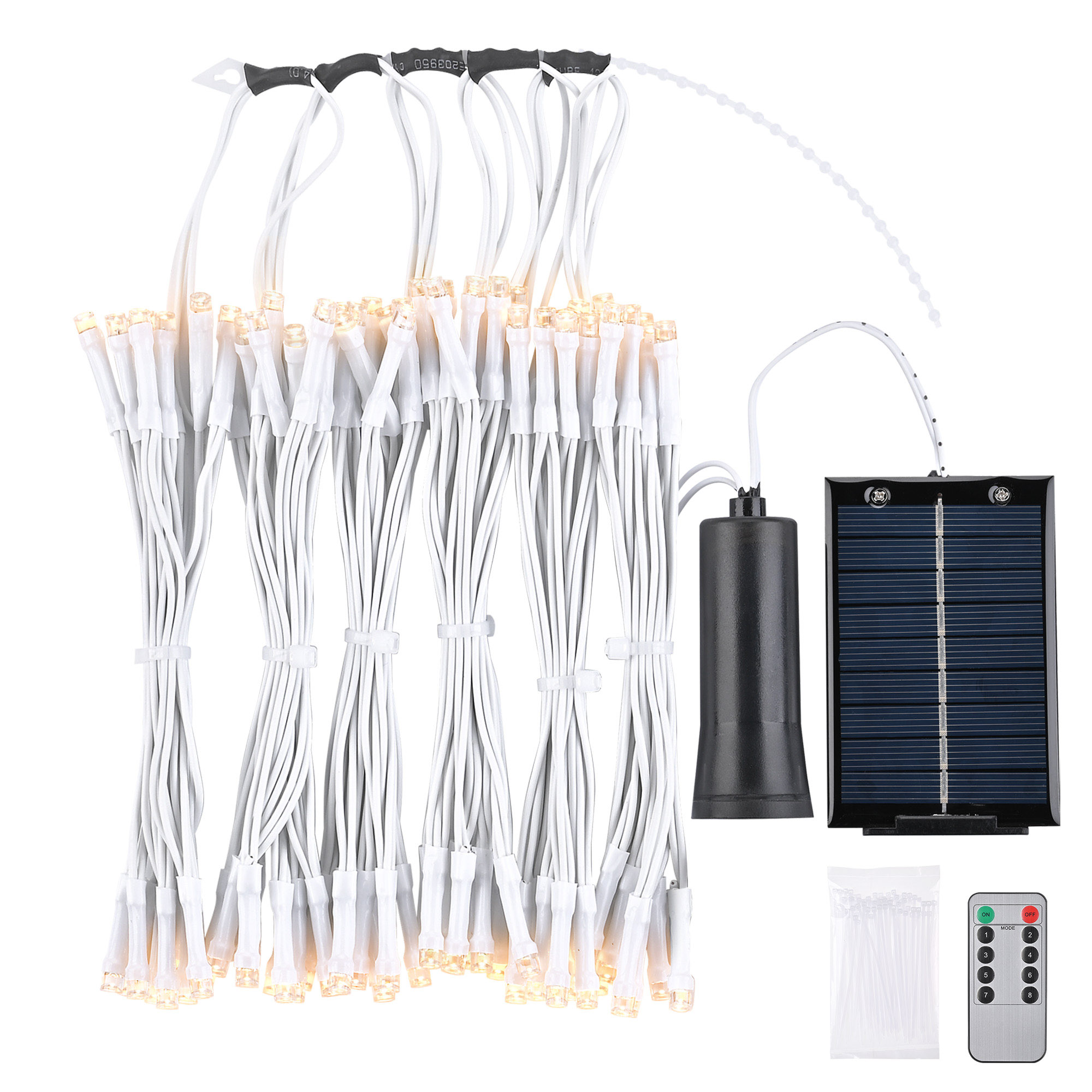30LED Solar String Light Fit 6-Rib 8ft 9ft Aluminum Outdoor Patio Umbrella - Picture 7 of 11