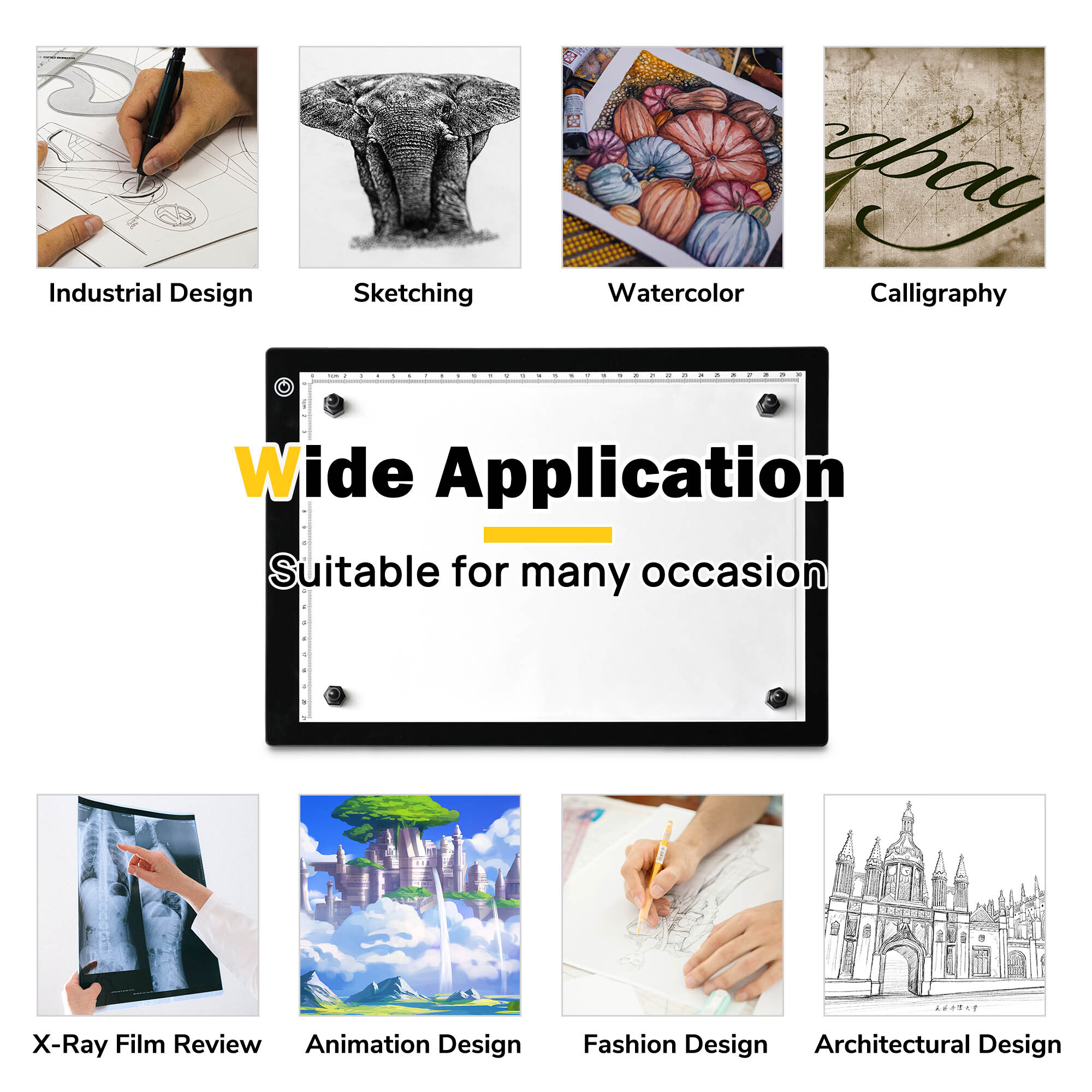 A2/A3/A4 LED Tracing Light Box Drawing Tattoo Board Pad Table Stencil Artist - Picture 10 of 12