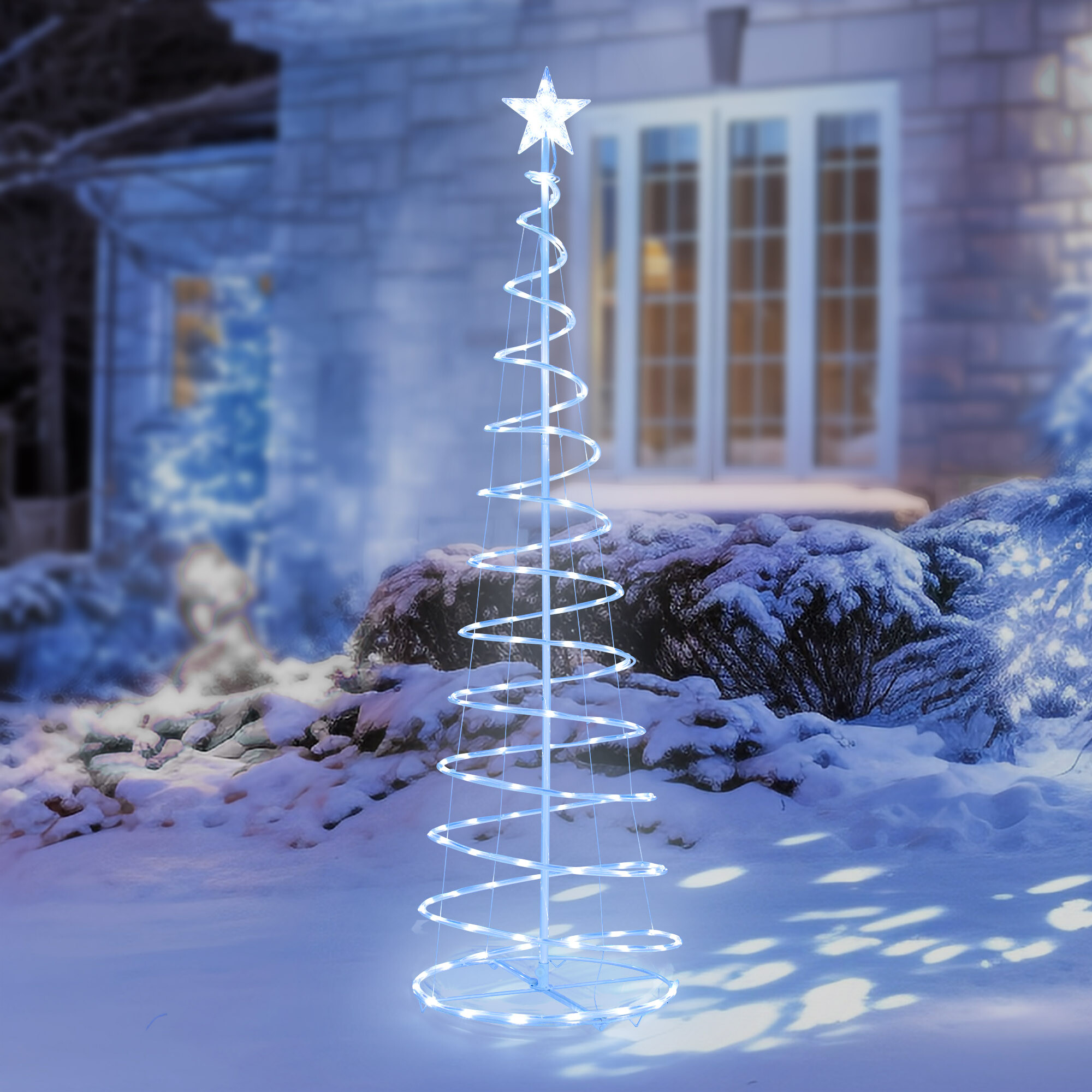 Yescom Luminoso Spirale Albero di Natale Luce Giardino Esterno Decorazione Festa - Foto 21 di 45