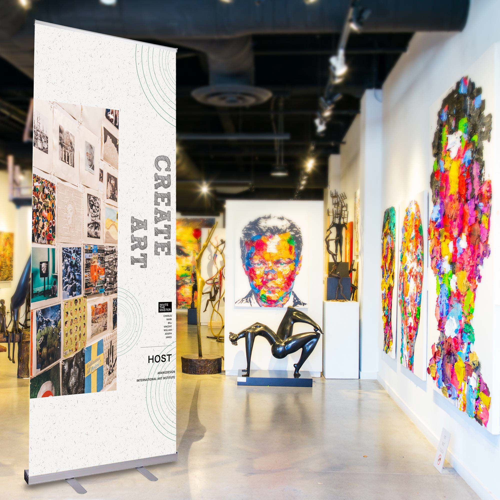 InstaHibit 8x10 Fuß Hintergrund Ständer & Roll Up Banner Ständer Kit Messe Veranstaltungen - Bild 3 von 9