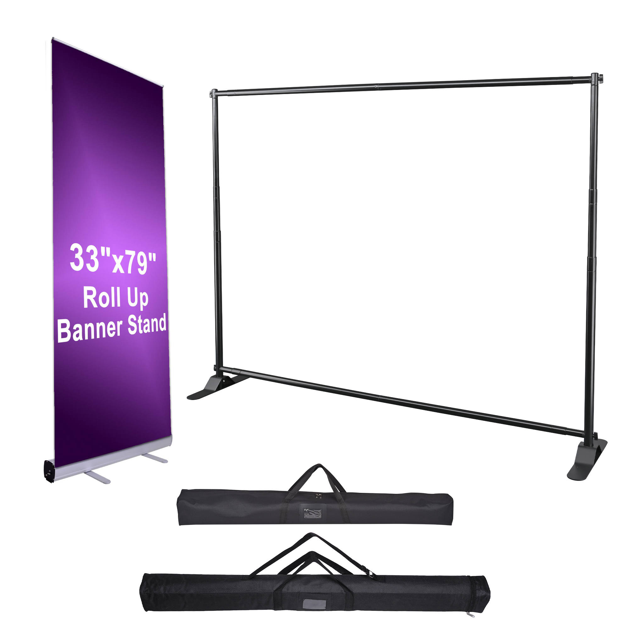 InstaHibit 8x10 Fuß Hintergrund Ständer & Roll Up Banner Ständer Kit Messe Veranstaltungen - Bild 1 von 9