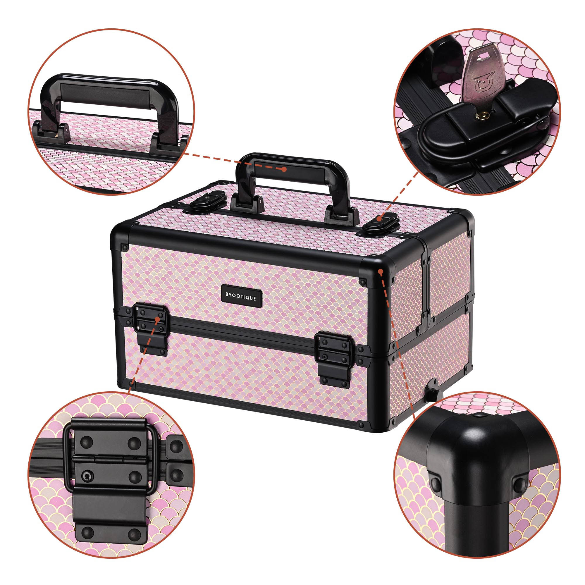 Byootique Valigetta Treno Trucco Rotante 4in1 Professionale da Viaggio - Foto 14 di 20