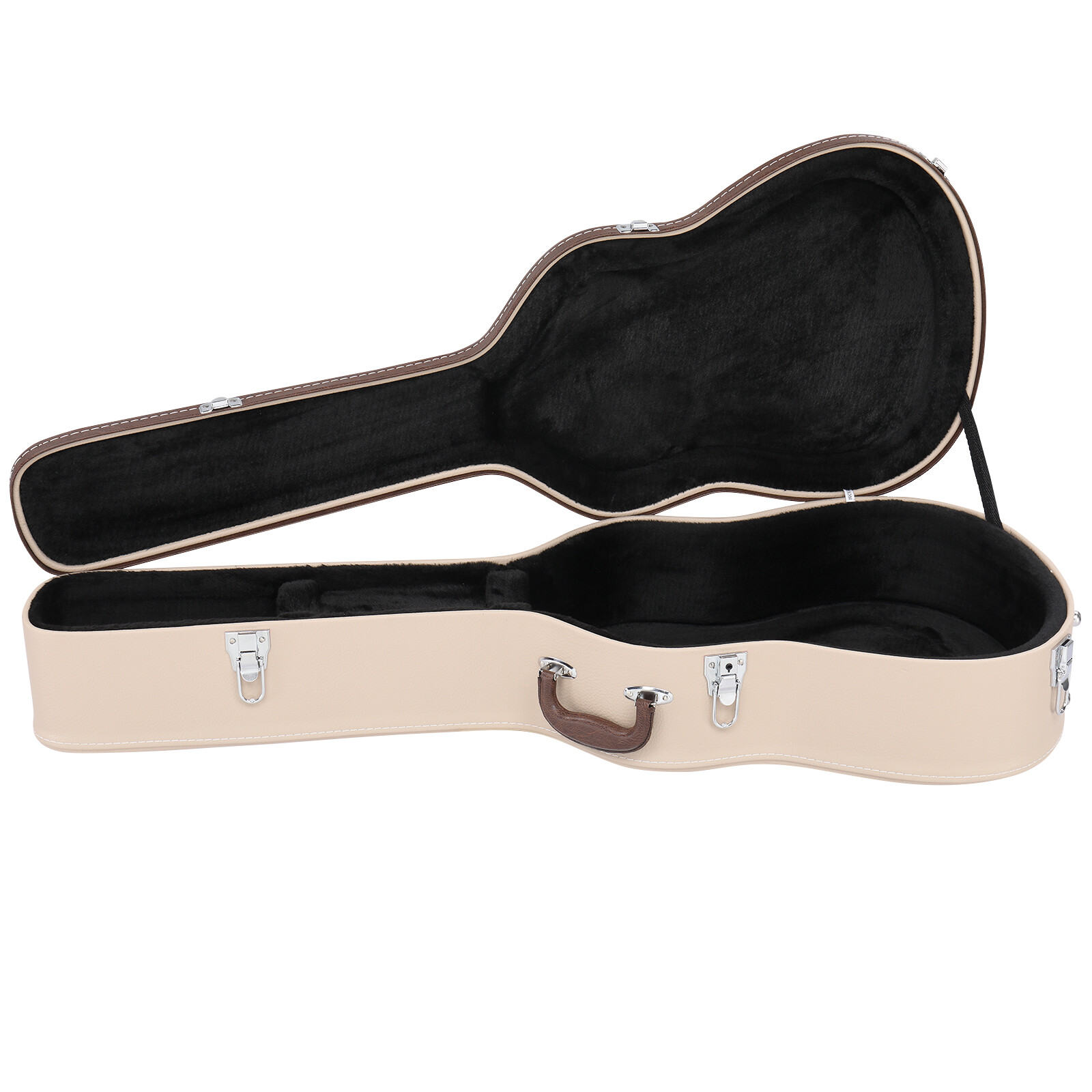 Xcceries 41" Acoustic Guitar Hard Case Wooden Hardshell with Lock for Travel